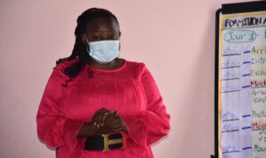 Présidente de DMJ lors du mort d'ouverture de l'atelier